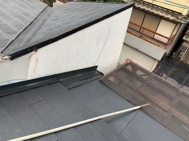 カラーベストで葺き替え工事